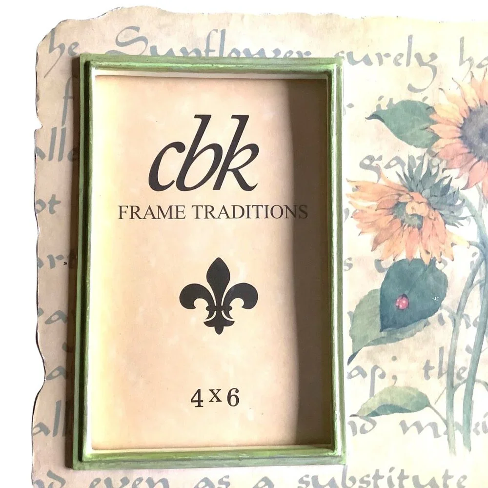 CBK Frame Traditions Sunflower‎ Design 4x6 Picture Frame Textured Floral 8
